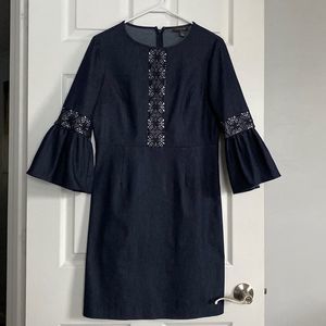 The Limited | Bell Sleeve Long Sleeve Blue Dress Size 4